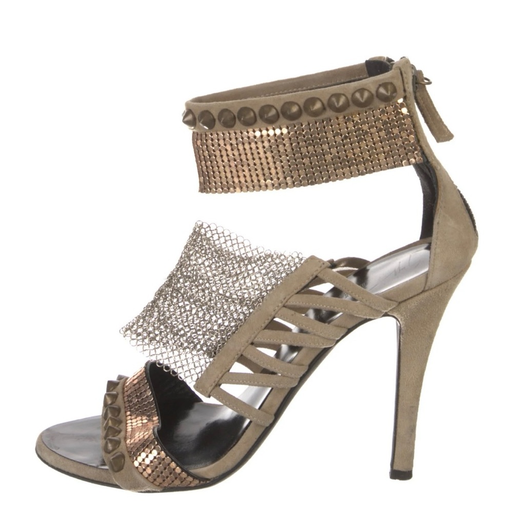 Giuseppe Zanotti Tan and Gold Women's Heels 38